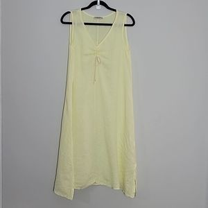 Francesca Bettini A line linen dress Sz S Yellow
